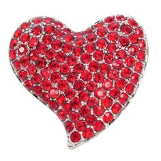 PRICES MAY VARY. Romantic heart brooch.Set in silvery tone alloy metal base,this crystal rhinestone pin brooch featuring heart shape design,it is carefully crafted with red colored crystal rhinestones. Reasonable size.Just a little over 1 inch in length,this pin is not too big.The small size allows it to be lightweight so they can be worn comfortable without pulling or weighing down. More colors available.The heart brooches available in different but all beautiful colors,from ruby red,light pink Heart Shape Design, Romantic Heart, Anniversary Event, Heart Fashion, Heart Brooch, Crystal Brooch, Love Valentines, Valentine Heart, Red Light