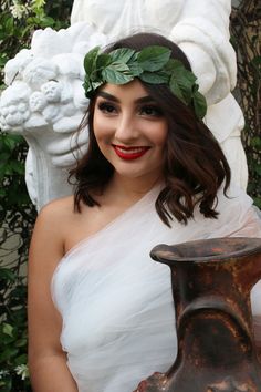 Romantic laurel headpiece made with faux leaves. Black ribbon ties in the back for easy size adjustment. Perfect for any festive event, parties, and costumes. Fits both unisex adults and children. Tons of more colorful headpieces in stock at: https://www.etsy.com/shop/LoveCarolineO?section_id=15016693 By purchasing this item, buyer agrees to shop policies (including no refunds or cancelations) and shipping dates. No exceptions. Items lost or damaged in mail are the responsibility of the buyer. Laurel Headpiece, Caesar Costume, Greek Tiara, Julius Caesar Costume, Laurel Branch, Wedding Branches, Leaf Headpiece, Rose Flower Crown, Leaves Headband