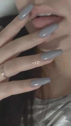 Grey Nails, Hello Nails, Pretty Gel Nails, Best Acrylic Nails, Swag Nails