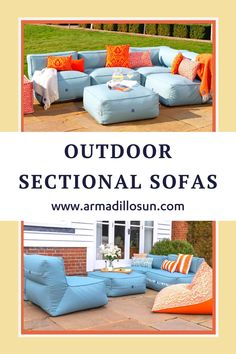 outdoor sectional sofas with cushions and pillows