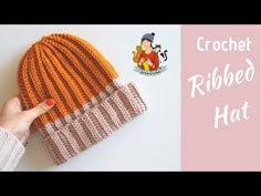 the crochet ribbed hat is made with yarn