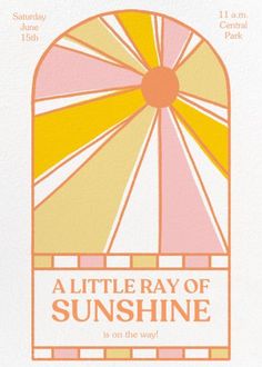 a little ray of sunshine is on the show poster for this year's festival