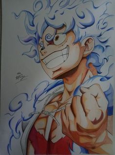 a drawing of gohan from one piece