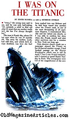 an advertisement for the movie i was on the titanic, featuring a sinking ship in rough water