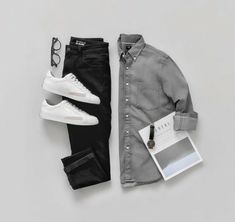 Jeans Combination Men, Outfit Grid Men Street Styles, Black Jeans White Sneakers, Formal Sneakers, Mens Outfits Dressy, Jeans White Sneakers, Sneakers Guide