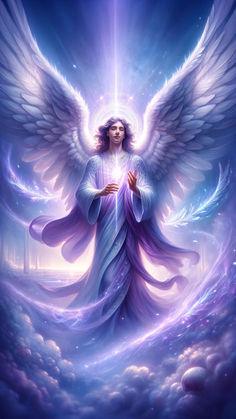 Arcanjo Zadkiel: O Guardião da Transformação e Perdão Zadkiel Archangel, Archangel Zadkiel, Mother Mary Pictures, Spiritual Ascension, Magical Images, Artistic Wallpaper, Alchemy Symbols