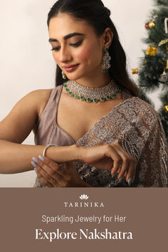 Explore the perfect fusion of modern style and timeless beauty, as each piece adds a touch of sophistication to her unique and radiant charm. #nakshatrajewelry #holidayjewelry Sparkling Jewelry, Sparkle Jewelry, Jewelry For Her, Signature Style