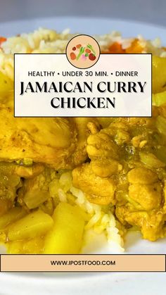 an image of jamaican curry chicken on a plate