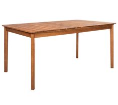 a wooden table on a white background with clippings to the top and bottom