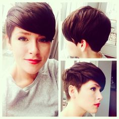 Undercut pixie Short hair Neck Short Hair, Back Neck, Undercut, Short Hair, A Woman, Lips, Hairstyles, Hair