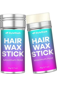 StyleShark Hair Wax Stick (2 Count), Wax Stick for Hair Wig (2.7 Ounce*2), Hair Stick, Hair Wax, Wax Stick, Hair Slick Stick, Hair Stick Wax,Slick Stick for Hair, Hair Gel Stick, Hair Styling Products Wax Stick For Hair, Stick For Hair, Hair Slick, Slick Stick, Hair Wax Stick, Slick Hair, Braided Crown Hairstyles, Weave Ponytail, Wax Stick