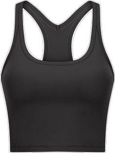 Elastane Sports Bra, Sleeveless Elastane Sports Bra, Sleeveless Moisture-wicking Sports Bra, Black Stretch Tank Top With Built-in Padding, Sleeveless Elastane Tank Top For Training, Stretch Elastane Tank Top For Sports, Light Support Sleeveless Elastane Tank Top, Fitted Elastane Tank Top For Sports, Sleeveless Elastane Sports Bra With Built-in Padding