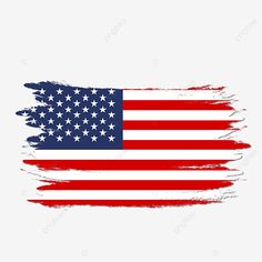 an american flag painted on the side of a white background