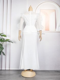 Material: Chiffon, 30-50% Polyester & Spandex. Features: Glitter, two-piece outfits, sheer mesh patchwork, half sleeves, beads, solid color, bodycon maxi skirt.Style: Casual, WeddingPackage Include:With A Belt Bodycon Maxi Skirt, Maxi Skirt Style, Skirt Suits, Patchwork Skirt, Skirt Style, Co Ords, Skirt Suit, Two Piece Outfit, Half Sleeves