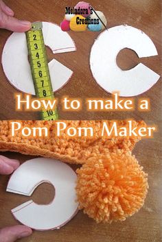 the cover of how to make a pom - pom maker with scissors and tape