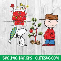 charlie brown and his christmas tree svg dxf files