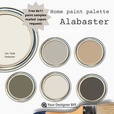 the paint palettes are all in different shades and sizes, including brown, beige, gray