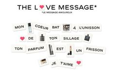 the love message stickers are arranged on top of each other