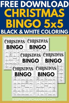 christmas bingo game for kids and adults with free printable numbers to play on the board