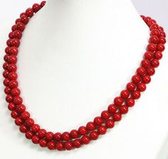 Fit Clothes, Coral Beads Necklace, Round Bead Necklace, Party Fits, Chain Fashion, Beaded Pendant Necklace, Coral Beads, Chain Jewelry, Long Chain