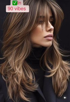 Long Swoopy Layers, Long Shag Haircut Fine Hair Over 50, Grown Out Shag Haircut, Butterfly Shag Haircut, Longer Bob, Curly To Straight Hair, Bang Hairstyles, Layered Thick Hair, Long Shag Haircut