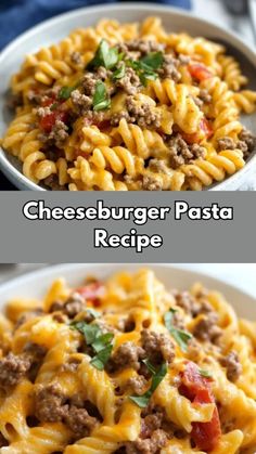 cheeseburger pasta recipe with ground beef and tomatoes