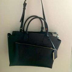 This Is A Gently Used Zara Faux Leather Bag With Straps! -Nwot -Faux Leather Body -Functional Zips Chic Zara Bag With Zipper Closure, Zara Bags For Daily Use With Zipper Closure, Zara Bags With Zipper Closure For Daily Use, Zara Travel Bag With Zipper Closure, Trendy Zara Bags With Zipper Closure, Trendy Zara Bags For On-the-go, Zara Satchel With Removable Pouch For Travel, Zara Tote Bags, Large Black Purse