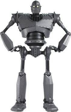 a robot that is standing up with its hands on his hips