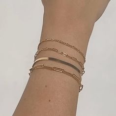 A delicate gold Figaro chain bracelet bracelet. Wear on its own or layer with our Paperclip bracelet. This Figaro bracelet makes for the perfect layering piece. BUY 2, GET 1 FREE. Coupon applied at checkout. - Width: 1.3 mm. - Adjustable chain 6 to 8 in.- Shower safe / Tarnish resistant / Hypoallergenic- Made in gold vermeil: a thick 18k gold layer on sterling silver.- 1 Year warranty Minimalist Delicate Chain Bracelet For Layering, Minimalist Stackable Chain Bracelet For Layering, Tarnish Resistant Chain Bracelet For Layering, Gold Plated Bracelets With Paperclip Chain, Delicate Gold Paperclip Bracelet For Everyday Wear, 14k Gold Filled Bracelets For Layering, Layering Bracelets With Delicate Chain, Layering 14k Gold-filled Yellow Gold Bracelets, Gold Tarnish-resistant Bracelets For Layering