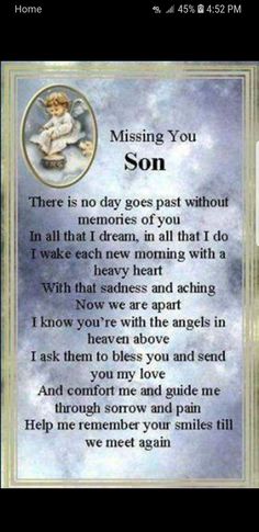 an angel poem with the words missing you gran