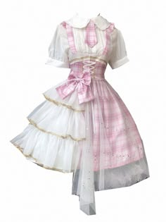 Magical Girl Outfit, Estilo Harajuku, Bows Pink, Kawaii Fashion Outfits, Sweet Lolita, Pink Outfits, Really Cute Outfits, One Piece Dress, Kawaii Clothes