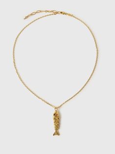 DESCRIPTION:A 70s-inspired necklace featuring a playful fish pendant.FEATURES:Clasp Closure18k Gold Plated BrassFish PendantAdjustable Length: 17.3 - 19.6 in. Fish Pendant, Inspired Necklace, 70s Inspired, Gold Plate, Plating, Product Description, Fish, Pendant, Gold