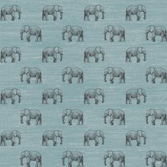 Dusty Blue Linen Look Stamped Elephant Print Fabric Fabric, Raspberry Creek Fabrics Elephant Print Fabric, Elephant Fabric, Design Library, Travel Towel, Wedding Fabric, Elephant Print, Club Design, Cotton Quilts, Print Fabric