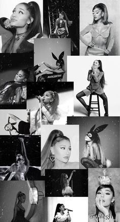 black and white photo collage with images of women in bunny ears, rabbit ears, rabbits