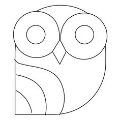 the outline of an owl's face