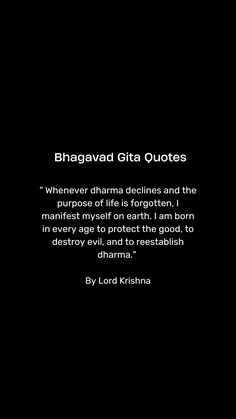 a black and white photo with the words bhagavad gita quotes