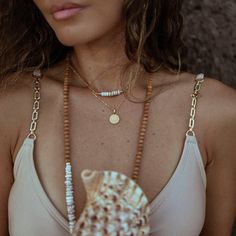 Aloha Choker - 21 Degrees North Designs - 21ºN Dainty Beach Necklace With Delicate Chain, Dainty Necklace With Delicate Chain For Beach, Dainty Necklaces For Vacation, Gold Dainty Necklace For Vacation, Dainty Gold Necklace For Vacation, Bohemian Pearl Charm Necklaces For Beach, Gold Minimalist Necklace For Beach, Minimalist Gold Necklace For Beach, Minimalist Gold Necklaces For The Beach