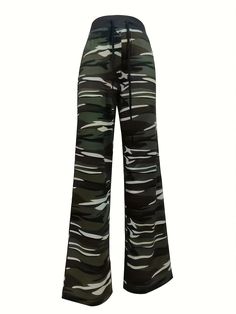 F00207215-102 Stretch Military Camouflage Bottoms, Military Style Wide Leg Summer Bottoms, Casual Camouflage Full-length Bottoms, Casual Wide Leg Camouflage Bottoms, Casual Full Length Camouflage Bottoms, Camouflage Long Bottoms For Fall, Camouflage Long Pants For Fall, Camouflage Full Length Pants For Fall, Casual Camouflage Wide Leg Pants