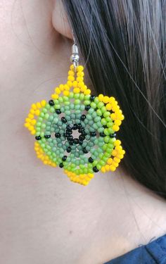 These beautiful beaded earrings were hand-woven by the women of the Embera Chami Indigenous Tribe of Colombia Beautiful Beaded Earring, Beaded Earrings, Hand Woven, Jewelry Earrings Dangle, Dangle Drop Earrings, Hand Weaving, Dangle Earrings, Jewelry Earrings, Drop Earrings