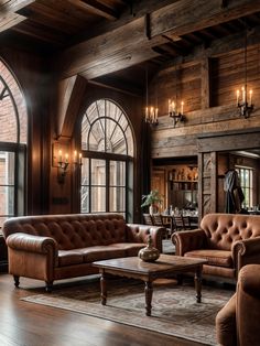 a living room filled with furniture and windows