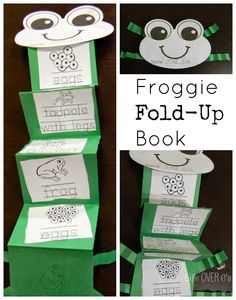 froggie fold - up book for kids to make