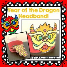 the year of the dragon headband has been made with paper and is ready to be used