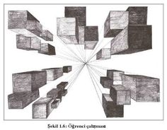 an abstract drawing with squares and rectangles