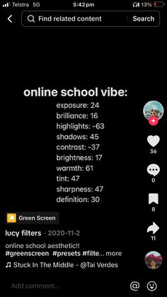 an iphone screen with the text'online school vibe'in different languages and numbers