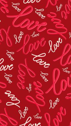 red and white valentine's day wallpaper with the words love