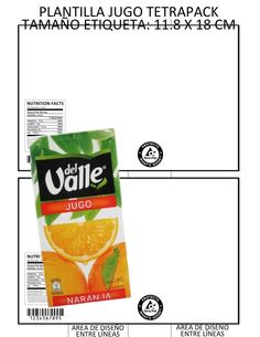 an orange juice carton is shown in this advertisement