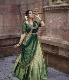 Half Saree Designs South Indian, Traditional Half Saree Designs, Langa Voni Half Saree, Silk Half Saree, Lehenga Saree Design, Long Gown Design, Half Saree Lehenga, Traditional Blouse Designs