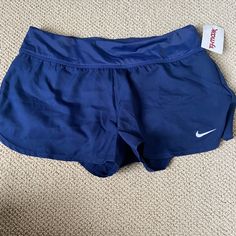 Navy Blue Nike Runner Shorts In Great Condition And Never Worn. Perfect For Going On Runs Or Working Out. Nike Navy Shorts For Summer, Nike Stretch Blue Bottoms, Nike Blue Shorts For Beach, Nike Workout Bottoms In Blue, Nike Blue Workout Bottoms, Nike Blue Stretch Bottoms, Nike Cotton Shorts, Runner Shorts, Tj Max