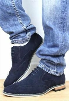 Blue Suede Leather Dress Shoes, Men Oxford Formal Shoes on Storenvy Shirt Organization, Official Shoes, Boots Outfit Men, Quality Leather Boots, Derby Shoe, Blundstone Boots, Brogues Men, Custom Design Shoes, Best Shoes For Men