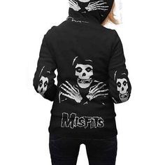 Great Shopping New Women Hoodie Skull Misfits Hoodie Zipper, Womens Activewear Urban Style Skull Print Hoodie For Fall, Urban Skull Print Hoodie For Fall, Urban Style Hoodie With Skull Print For Fall, Urban Hoodie With Skull Print For Fall, Fall Urban Hoodie With Skull Print, Casual Skull Hoodie For Fall, Edgy Skull Print Hoodie For Halloween, Edgy Skull Print Sweatshirt For Winter, Fall Hooded Sweatshirt With Skull Print